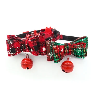Christmas Gift Dog Cat Collar Breakaway With Bell Double Layer Bowknots Adjustable Kitten Collars 
Christmas Gift Dog Cat Collar Breakaway With Bell Double Layer Bowknots Adjustable Kitten Collars