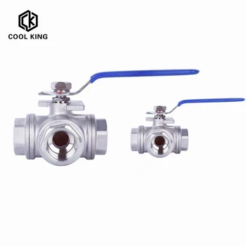 SS304 Stainless Steel Three-way Ball Valve L Type T Type 1/4" 3/8" 1/2" 3/4" 1" 1-1/2" 2" DN8 DN15 DN25 DN50 BSP Female thread
SS304 Stainless Steel Three-way Ball Valve L Type T Type 1/4" 3/8" 1/2" 3/4" 1" 1-1/2" 2" DN8 DN15 DN25 DN50 BSP Female thread