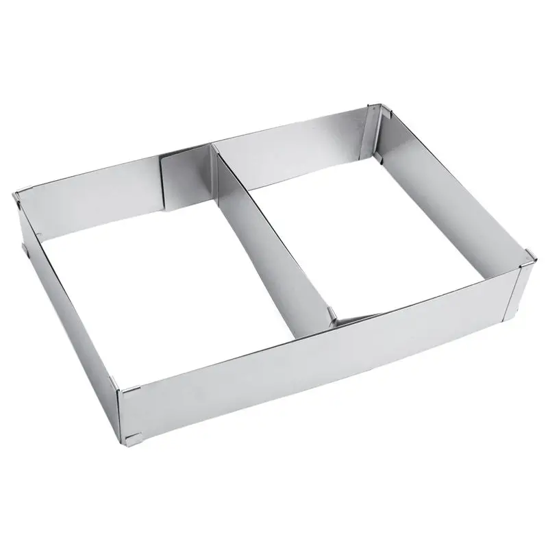 Silver color Stainless Steel Adjustable Rectangular Cake Pan Stainless Steel Non-stick Baking Cake Molds Kitchen Tools Supply
Silver color Stainless Steel Adjustable Rectangular Cake Pan Stainless Steel Non-stick Baking Cake Molds Kitchen Tools Supply