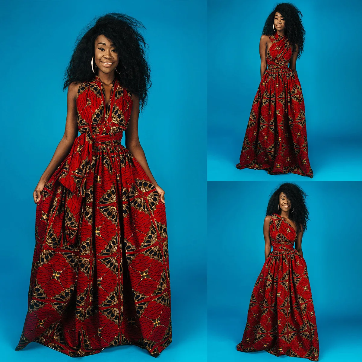 2020 Latest Ankara African Dresses Nigerian Dress For Women Ankara Wax Print Maxi Dress Party Girl Kanga Clothes Polyester 4 2020 Latest Ankara African Dresses Nigerian Dress For Women Ankara Wax Print Maxi Dress Party Girl Kanga Clothes Polyester