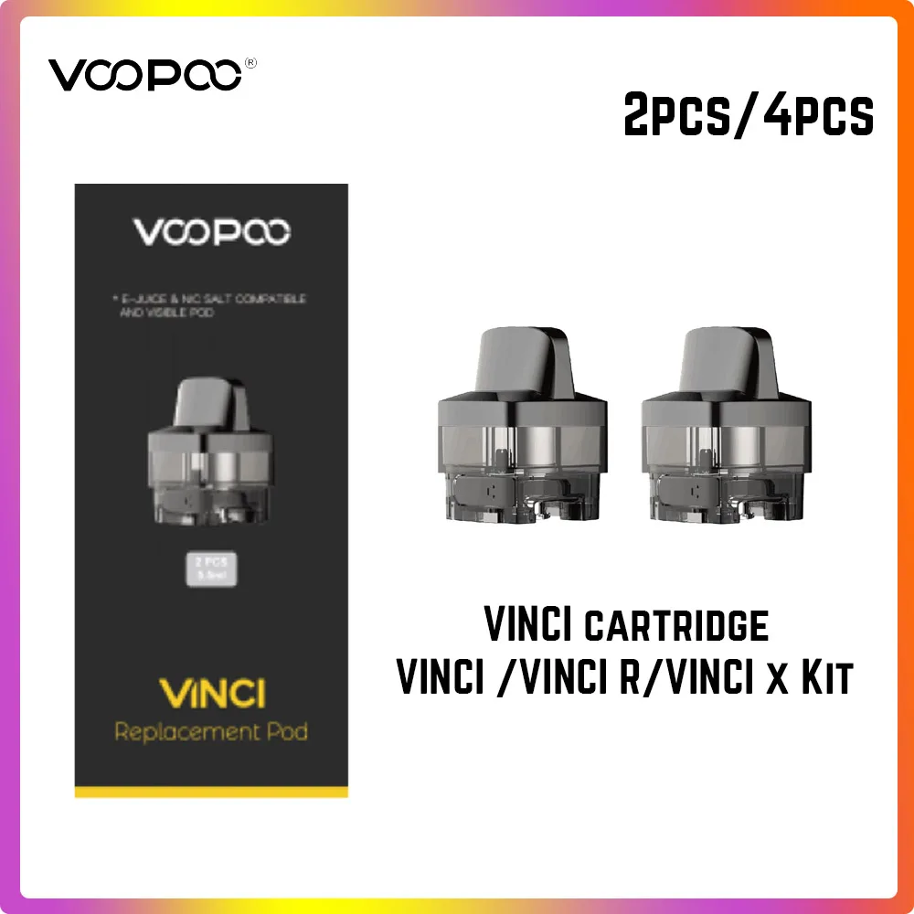 2Pcs/Pack Original VOOPOO VINCI Replacement Pod Cartridge 5.5ml Capacity vape pod for Mod Kit/ R Kit | Электроника