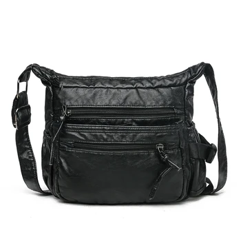 Black Soft Brand Designer Women Messenger Bags Crossbody Soft PU Leather Shoulder Bag High Quality Fashion Women Bags Handbags 
Black Soft Brand Designer Women Messenger Bags Crossbody Soft PU Leather Shoulder Bag High Quality Fashion Women Bags Handbags