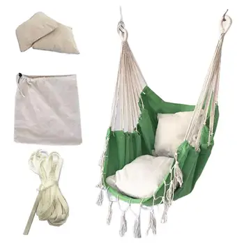 

Garden Swinging Hanging Chair Cushion Outdoor Furniture Swing Chair Hammocks Canvas Dormitory Swing Hammock Camping Courtyard