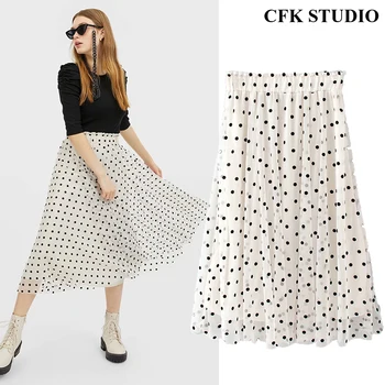 Za Women Midiskirt with High Wasit Dot Print A-line Loose Chiffon Midiskirt Femme New Summer White Pleated Korean Skirt
Za Women Midiskirt with High Wasit Dot Print A-line Loose Chiffon Midiskirt Femme New Summer White Pleated Korean Skirt