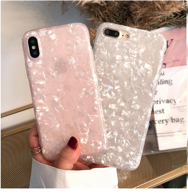For iPhone 7 Case For iPhone 6 6s 8 Plus Dream Shell Pattern Cases For iPhone XR XS Max Soft TPU Silicone Glitter Luxury Cover For iPhone 7 Case For iPhone 6 6s 8 Plus Dream Shell Pattern Cases For iPhone XR XS Max Soft TPU Silicone Glitter Luxury Cover