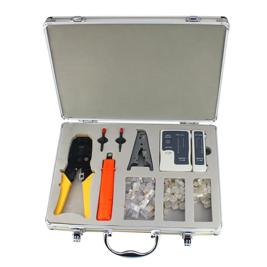 YG-K315A Network Cable Clamp Set Crystal Head Combination Kit Network Wiring Tool Portable Practical Network Cable Clamp
YG-K315A Network Cable Clamp Set Crystal Head Combination Kit Network Wiring Tool Portable Practical Network Cable Clamp