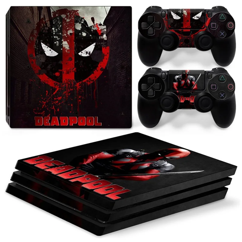Виниловая наклейка для консоли PS4 PlayStation 4 Pro и 2 контроллера | Электроника
