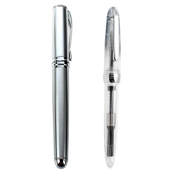 JinHao X750 Silver CT Fountain Pen , Smooth Writing Pen & JINHAO 992 Fountain Pen(Translucent) Translucent White
JinHao X750 Silver CT Fountain Pen , Smooth Writing Pen & JINHAO 992 Fountain Pen(Translucent) Translucent White