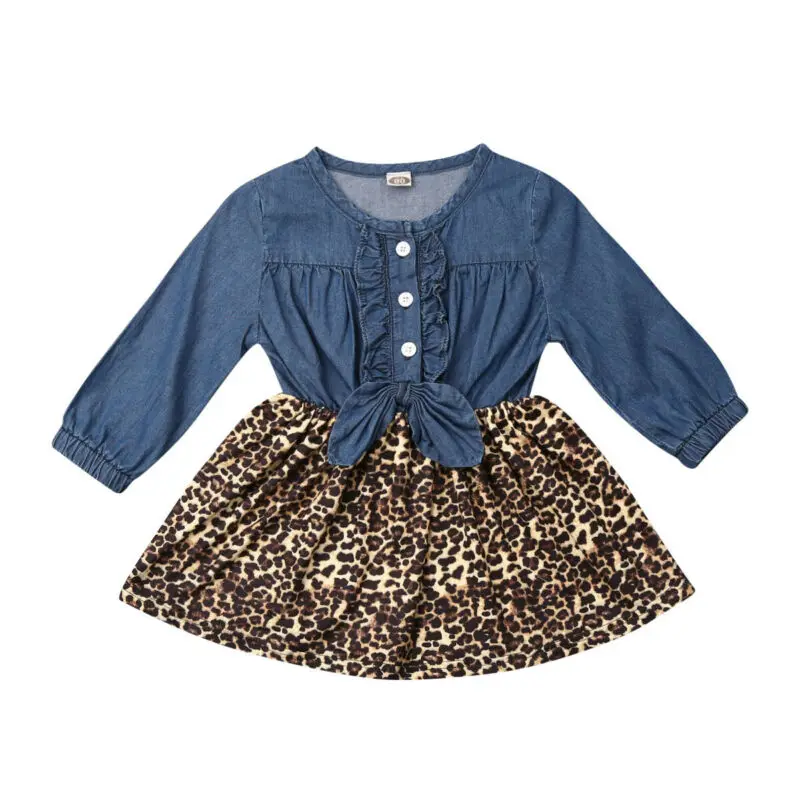 1-4Years Toddler Baby Kid Girl Denim Long Sleeve Princess Tutu Dresses Leopard Outfits
1-4Years Toddler Baby Kid Girl Denim Long Sleeve Princess Tutu Dresses Leopard Outfits