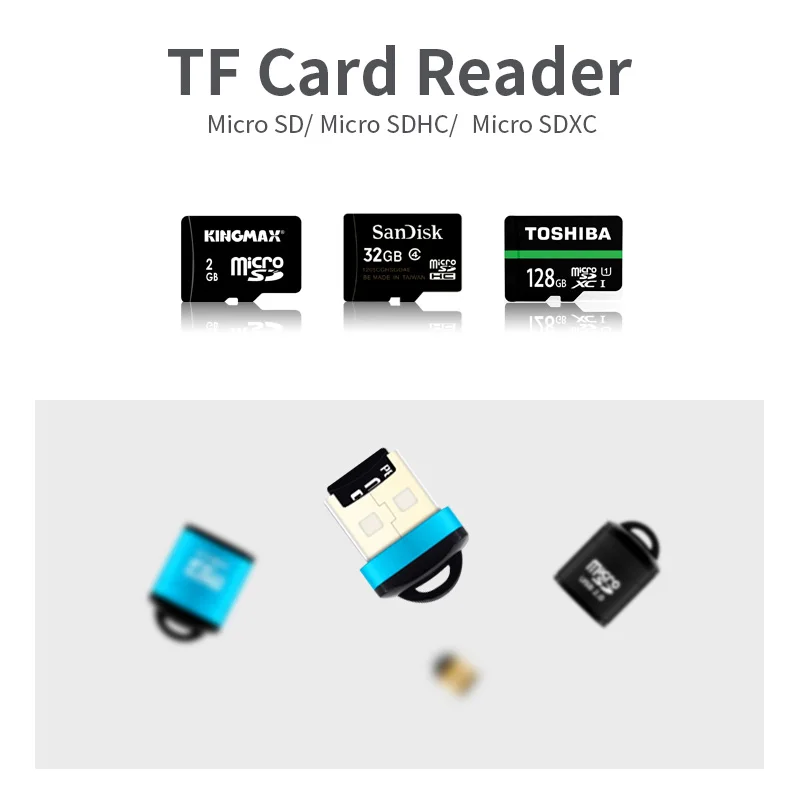 Czytnik kart USB Micro i Mini SD/TF z przejściówką do laptopa, PC, głośników samochodowych - 480Mpbs Transfer danych - Wianko - 8