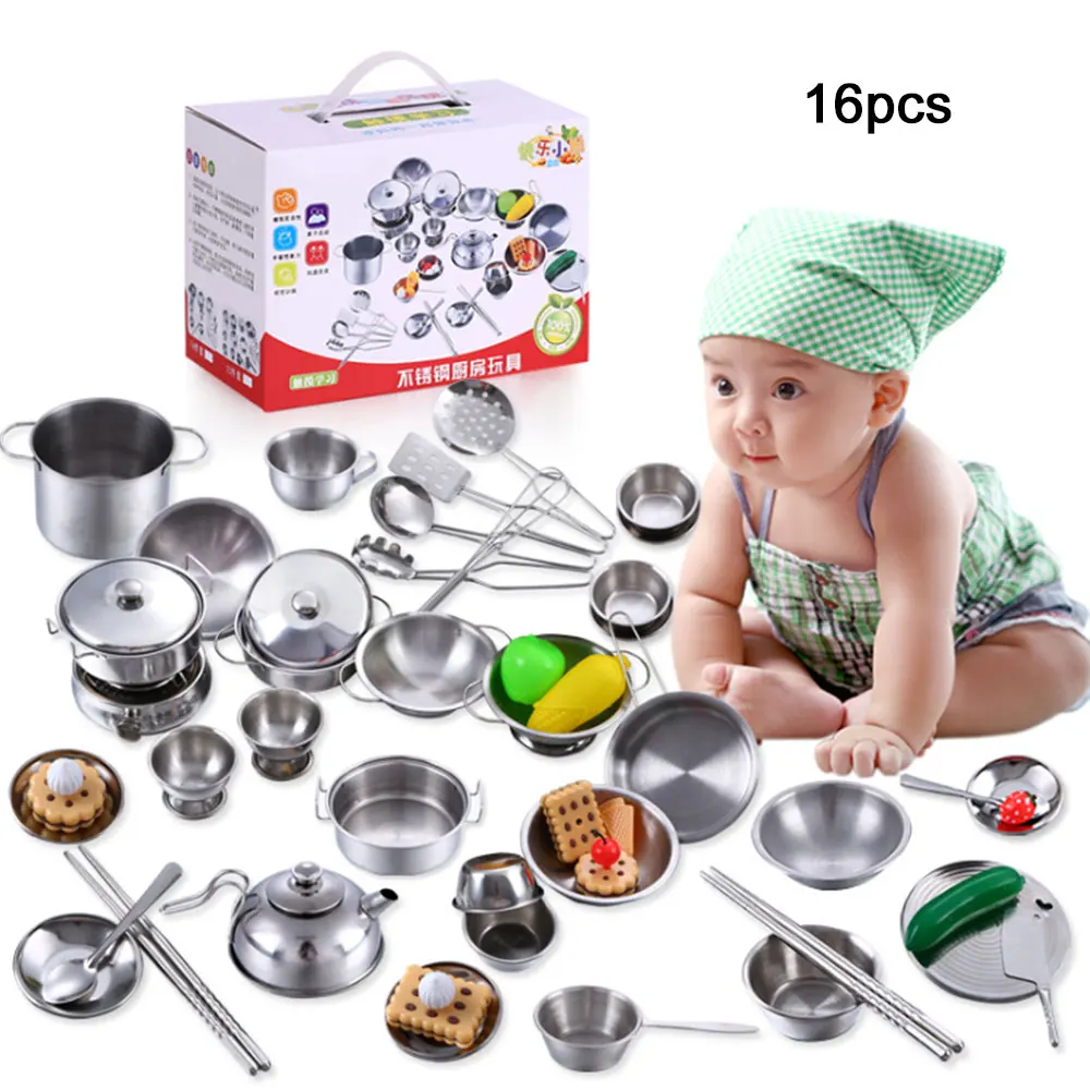 16/25/40pcs Stainless Steel Pretend Cooking Toy Set Enjoyable Kitchen Cookware Pots Pans Educational Interactive Toy for Kids
16/25/40pcs Stainless Steel Pretend Cooking Toy Set Enjoyable Kitchen Cookware Pots Pans Educational Interactive Toy for Kids