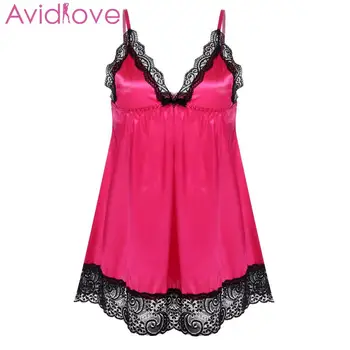 Women Sexy Lingerie Set with G-string Lace Patchwork Satin Backless Babydolls Chemises Nightdress Erotic Sexy Slips Pajamas
Women Sexy Lingerie Set with G-string Lace Patchwork Satin Backless Babydolls Chemises Nightdress Erotic Sexy Slips Pajamas