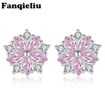 Fanqieliu Pink Crystal Luxury Jewelry Pure 925 Sterling Silver Earring Studs For Women Cute Flower Stud Earrings Female FQL20020
Fanqieliu Pink Crystal Luxury Jewelry Pure 925 Sterling Silver Earring Studs For Women Cute Flower Stud Earrings Female FQL20020
