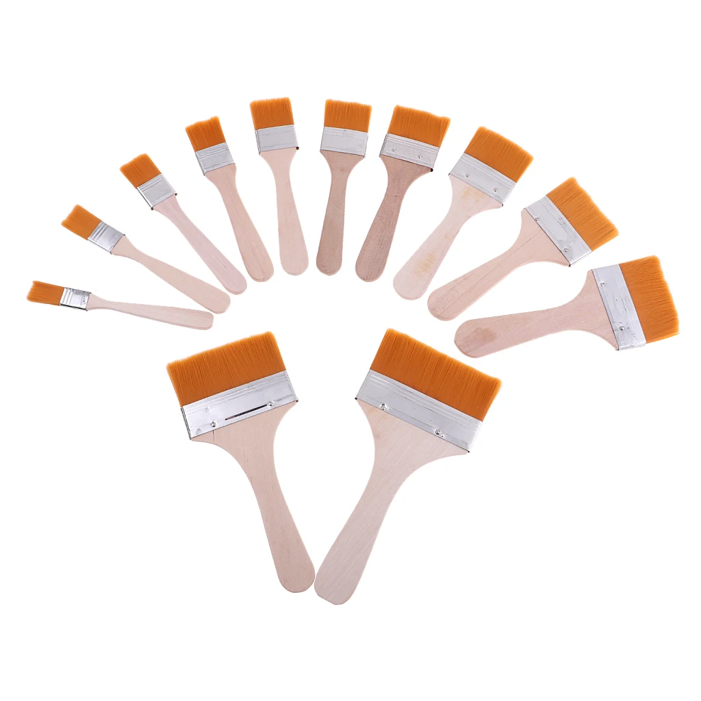 12Pcs BGA Solder Flux Paste Brush with Wooden Handle Reballing Tool 12Pcs BGA Solder Flux Paste Brush with Wooden Handle Reballing Tool
