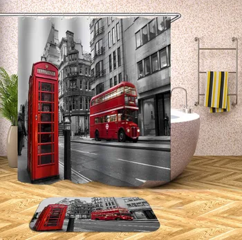 Shower Curtain, Bathroon Curtains-Street Scenery,United Kindom,London Style,Call Box,Telephone Booth
Shower Curtain, Bathroon Curtains-Street Scenery,United Kindom,London Style,Call Box,Telephone Booth