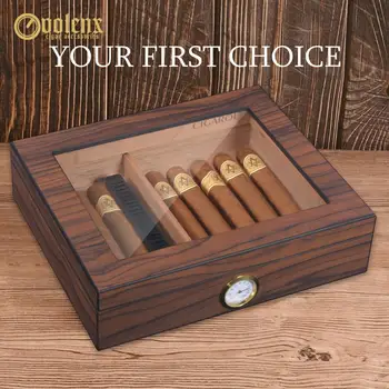 VOLENX Humidor with Metal Hygrometer and Humidifier for Club Business Meeting Party Cigar Box Holds 25 Cigarettes Cigar Sets
VOLENX Humidor with Metal Hygrometer and Humidifier for Club Business Meeting Party Cigar Box Holds 25 Cigarettes Cigar Sets