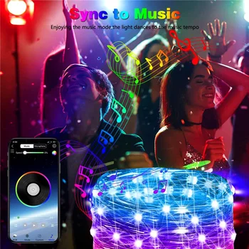 Smart LED String Light Bluetooth App Control USB Copper Wire String Lamp Waterproof Outdoor Fairy Light For Christmas Tree Decor
Smart LED String Light Bluetooth App Control USB Copper Wire String Lamp Waterproof Outdoor Fairy Light For Christmas Tree Decor