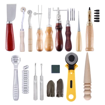 17PCS DIY Leather Craft Tool Set Kit Hand Sewing Stitching Punch Carving Work Saddle Punching Cutting Tool Shoemaker Repair Tool
17PCS DIY Leather Craft Tool Set Kit Hand Sewing Stitching Punch Carving Work Saddle Punching Cutting Tool Shoemaker Repair Tool