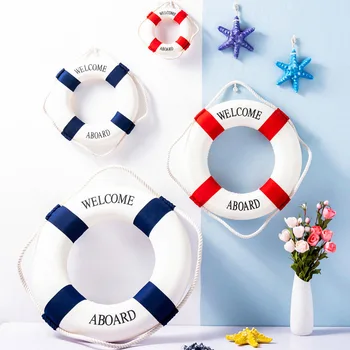 Wall Ornament Buoy Life Ring Wall Hanging Mediterranean Style Home Decoration Sailor Red / Blue Cafe Theme Design Boys Bedroom
Wall Ornament Buoy Life Ring Wall Hanging Mediterranean Style Home Decoration Sailor Red / Blue Cafe Theme Design Boys Bedroom