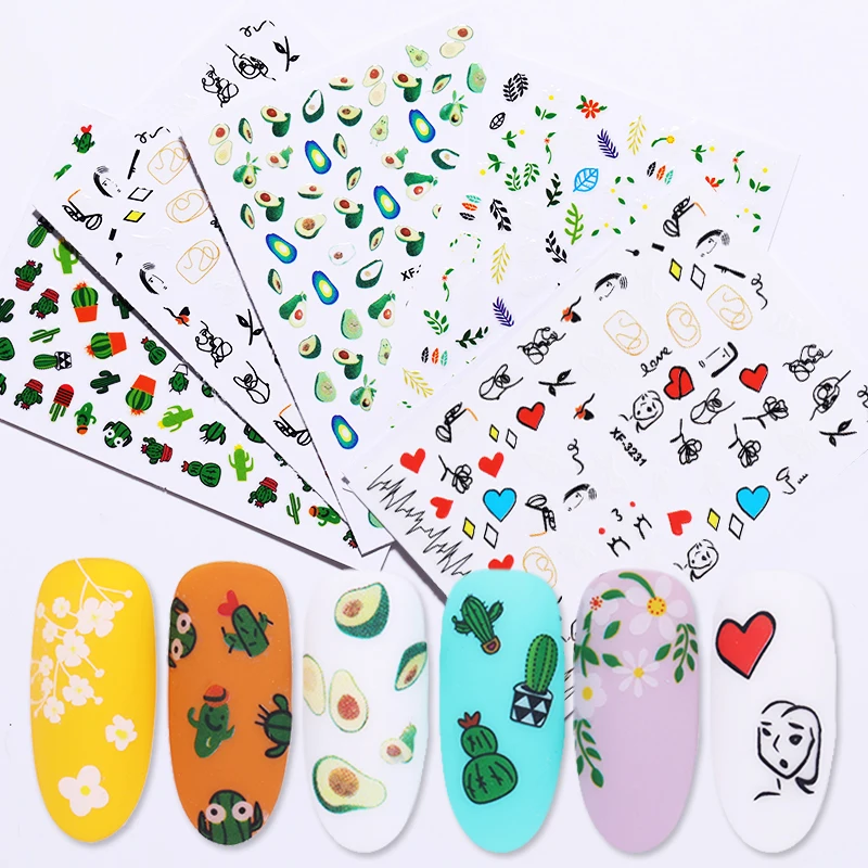 1 Sheet Cute Nail Stickers Plant Flower Cactus Image Print Design Transfer Decals Stickers DIY Nail Art Decorations Manicur
1 Sheet Cute Nail Stickers Plant Flower Cactus Image Print Design Transfer Decals Stickers DIY Nail Art Decorations Manicur