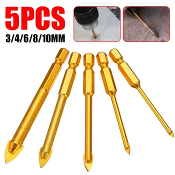 Quality 5Pcs 3/4/6/8/10mm Hex Shank Glass Drill Bit Set Glass Tile Spear Head Drill Bit Hole Saw Drills Power Tools Accessories
Quality 5Pcs 3/4/6/8/10mm Hex Shank Glass Drill Bit Set Glass Tile Spear Head Drill Bit Hole Saw Drills Power Tools Accessories
