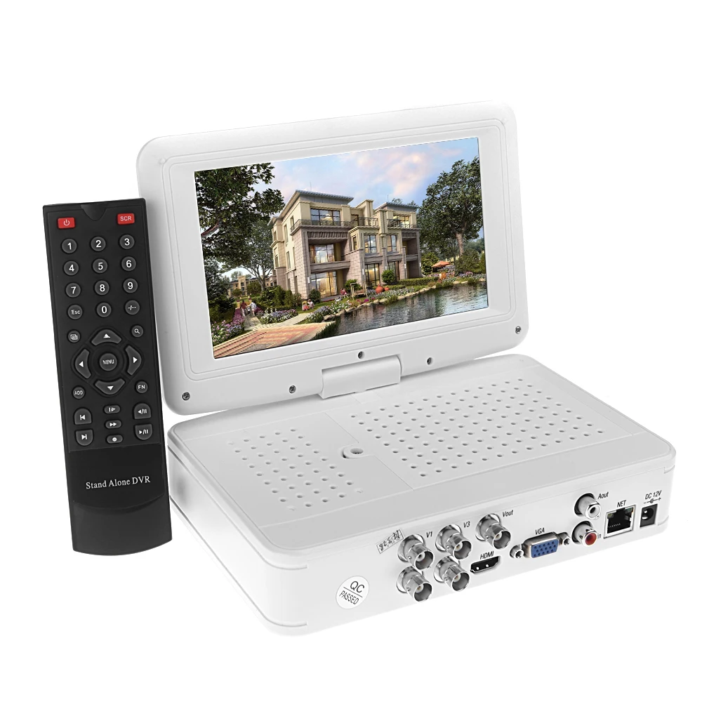 

4CH Full D1 H.264 All-in-one CCTV DVR Embedded 7" LCD Monitor Support HDMI 3G P2P Cloud