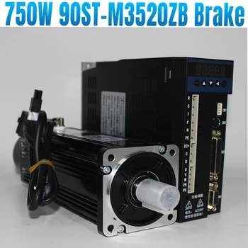CNC Servo 3.5A AC 750W Servo Motor 2000RPM 3.5 N.M. 0.75KW Single Phase 90ST M03520ZB AC servo motor with brake and driver kit
CNC Servo 3.5A AC 750W Servo Motor 2000RPM 3.5 N.M. 0.75KW Single Phase 90ST M03520ZB AC servo motor with brake and driver kit