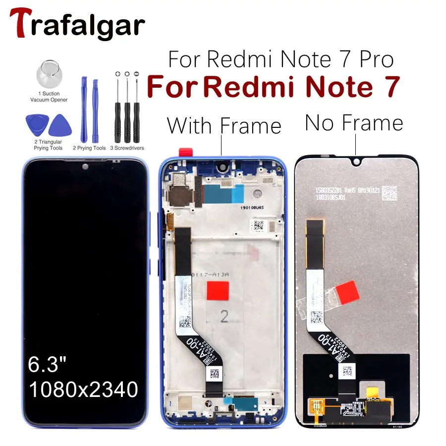 For Xiaomi Redmi Note 7 LCD Display Touch Screen Digitizer Assembly With Frame For Redmi Note7 Display Note 7 Pro Screen Replace
For Xiaomi Redmi Note 7 LCD Display Touch Screen Digitizer Assembly With Frame For Redmi Note7 Display Note 7 Pro Screen Replace