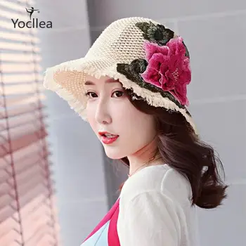 New Bucket Hats Women summer Japan style Travel Holiday sunscreen fresh girl Big Floral foldable Straw hat Caps
New Bucket Hats Women summer Japan style Travel Holiday sunscreen fresh girl Big Floral foldable Straw hat Caps