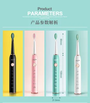 Sonic Rechargeable Electric Toothbrush with 2pcs Replacement Brush Heads 2 Minutes Timer 5 Brushing Modes IPX7 Waterproof
Sonic Rechargeable Electric Toothbrush with 2pcs Replacement Brush Heads 2 Minutes Timer 5 Brushing Modes IPX7 Waterproof