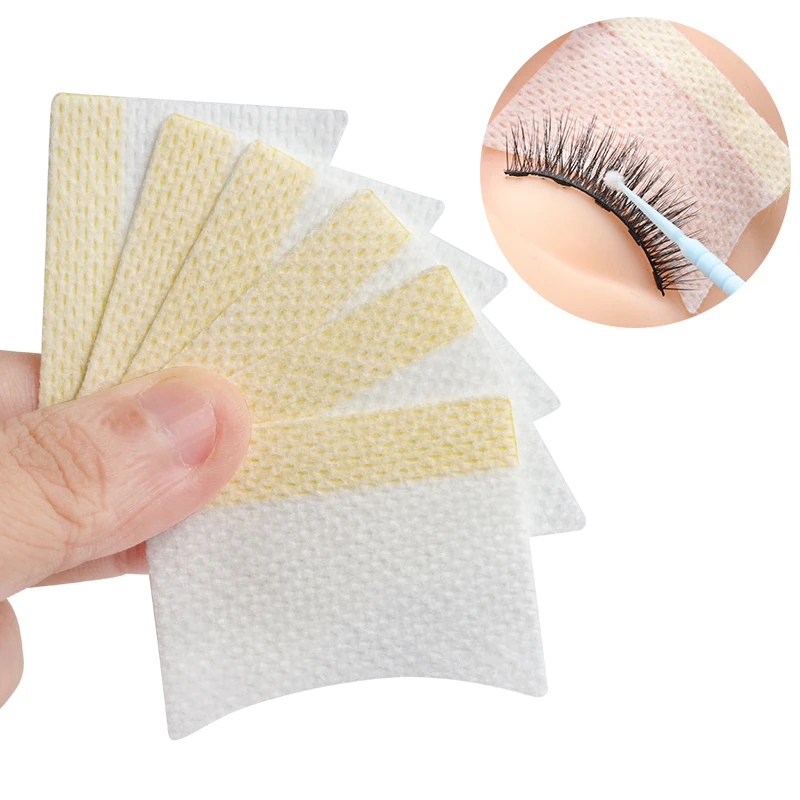 HOT 40 Pcs Disposable Cotton eyelashes Patch Sticker For Removing Eyelashes Eye Pads Eyelash Extension women Makeup Tools | Красота и