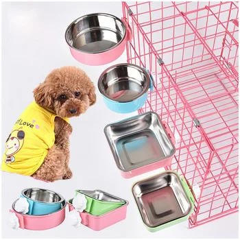 Pet Hanging Bowl For Dog Cats Stainless Steel Feeding Removable Cage Hanging Bowls with Bolt Holder for Dog Puppy Pets Gift
Pet Hanging Bowl For Dog Cats Stainless Steel Feeding Removable Cage Hanging Bowls with Bolt Holder for Dog Puppy Pets Gift