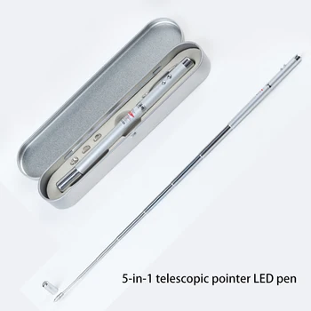 5-in-1 telescopic pointer pen multi-function infrared laser LED flashlight teaching tool
5-in-1 telescopic pointer pen multi-function infrared laser LED flashlight teaching tool