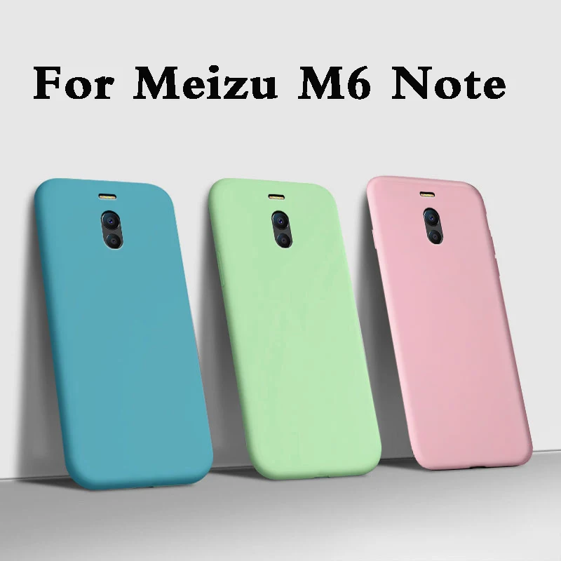 Чехол Fundas для meizu m6 NOTE Матовый ТПУ жидкий Мягкий силиконовый чехол телефона note