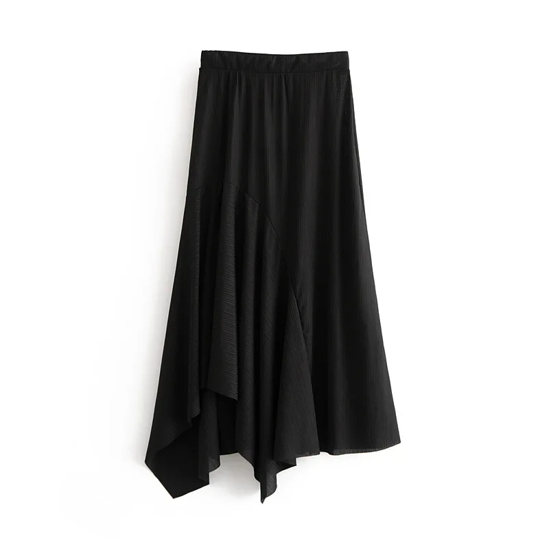 Western Style 2018 Summer New Style Versatile High-waisted Slimming Black And White with Pattern Non-symmetrical Skirt Medium-le
Western Style 2018 Summer New Style Versatile High-waisted Slimming Black And White with Pattern Non-symmetrical Skirt Medium-le