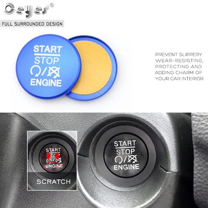 Car Start Engine Button Key Ring for JEEP (30)
