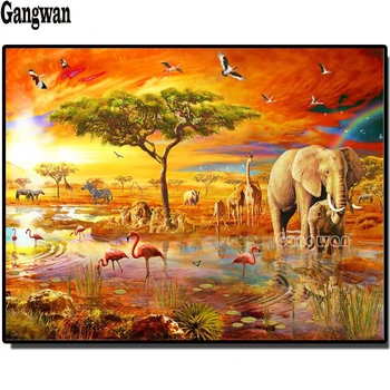 African Animals Diamond Painting Elephant Sunset Full Square round Drill Flamingo, giraffe Diamond Embroidery Cross Stitch Kits
African Animals Diamond Painting Elephant Sunset Full Square round Drill Flamingo, giraffe Diamond Embroidery Cross Stitch Kits