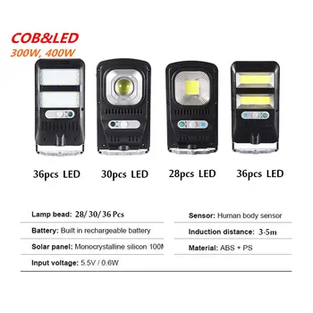 3Mode 400W COB LED Solar Light PIR Motion Sensor IP65 Waterproof Automatically Outdoor Street PIR Sensor induction Lamp For Home
3Mode 400W COB LED Solar Light PIR Motion Sensor IP65 Waterproof Automatically Outdoor Street PIR Sensor induction Lamp For Home
