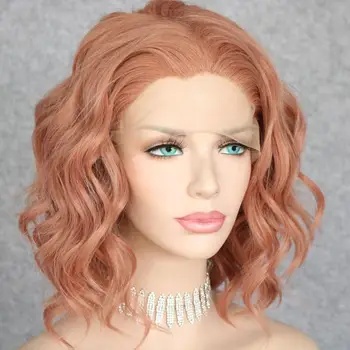 Lvcheryl Short Curly Synthetic Lace Front Wigs for Women Peach Pink Heat Resistant Hand Tied Hair Wigs Free Parting
Lvcheryl Short Curly Synthetic Lace Front Wigs for Women Peach Pink Heat Resistant Hand Tied Hair Wigs Free Parting