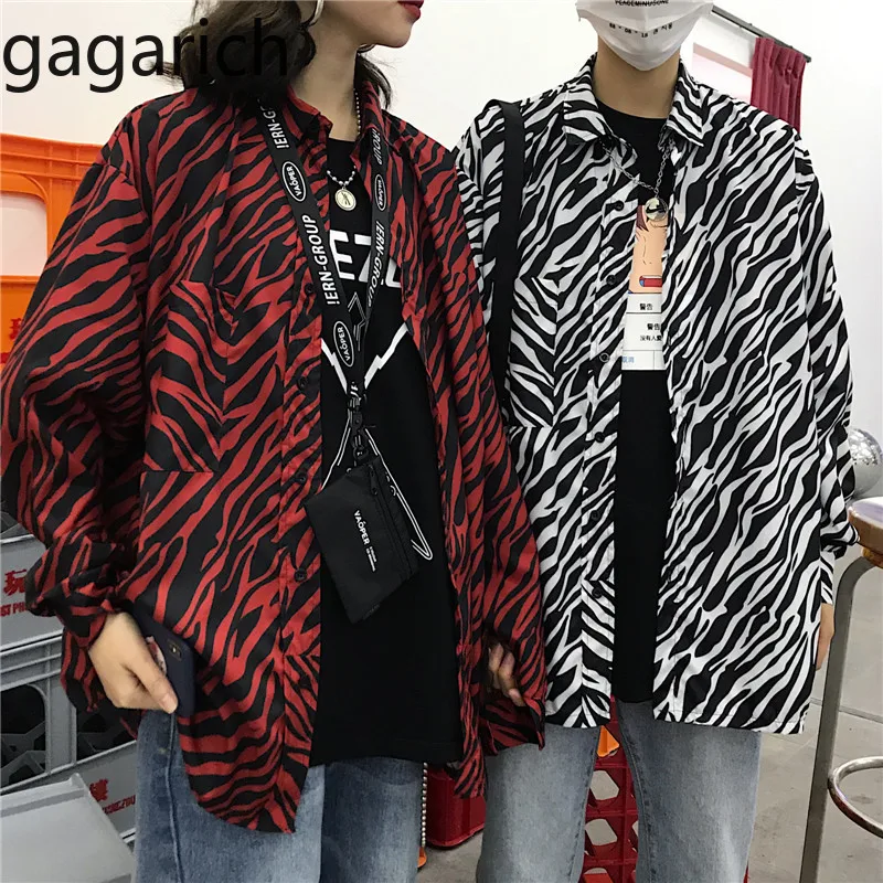 Gagarich Women Streetwear Blouse Korean Lapel Long Sleeve Single Breasted Tops Ladies Vintage Zebra Print Loose Long Shirt
Gagarich Women Streetwear Blouse Korean Lapel Long Sleeve Single Breasted Tops Ladies Vintage Zebra Print Loose Long Shirt