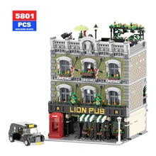 MOC Creative Expert City Architecture Lion Pub Building Module Building Blocks Set Collection Toys for Children Holiday Gift
MOC Creative Expert City Architecture Lion Pub Building Module Building Blocks Set Collection Toys for Children Holiday Gift