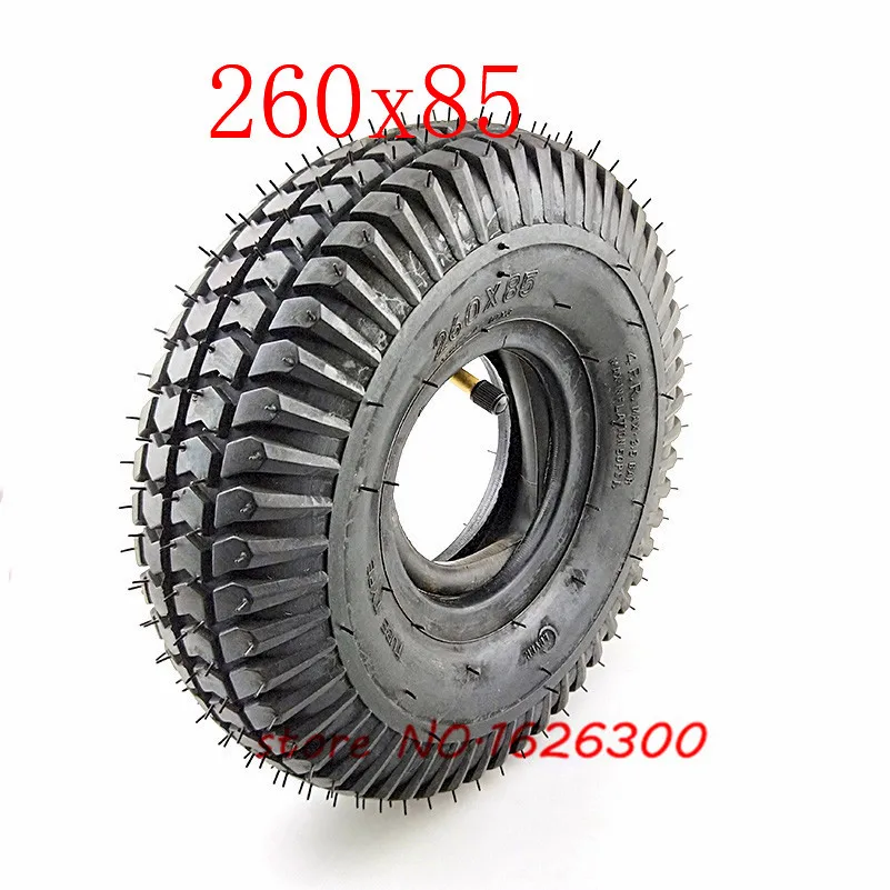 

Super 260x85 tire and inner tube 3.00-4 (10"x3", 260*85) Knobby Scooter, ATV Go Kart Tire Tube motor