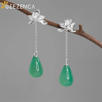 925 Sterling Silver Natural Green Agate Lotus Stud Earrings Fine Jewelry For Women Original Design Gemstone Earrings Party Gift
925 Sterling Silver Natural Green Agate Lotus Stud Earrings Fine Jewelry For Women Original Design Gemstone Earrings Party Gift