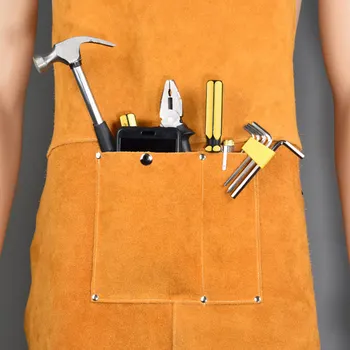 Men Women Heat-Resistant Apron Front Pocket Thicken Cowhide Leather Adjustable Safety Clothing Electric Welding Protective
Men Women Heat-Resistant Apron Front Pocket Thicken Cowhide Leather Adjustable Safety Clothing Electric Welding Protective