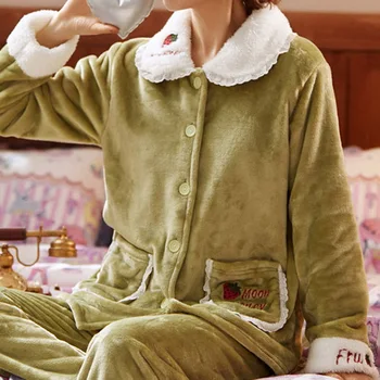 2020 Womens Pajamas Set Winter Thick Warm Flannel Pajama Sets Cartoon Pyjamas Women Homewear Animal Sleepwear Female Pajama 
2020 Womens Pajamas Set Winter Thick Warm Flannel Pajama Sets Cartoon Pyjamas Women Homewear Animal Sleepwear Female Pajama