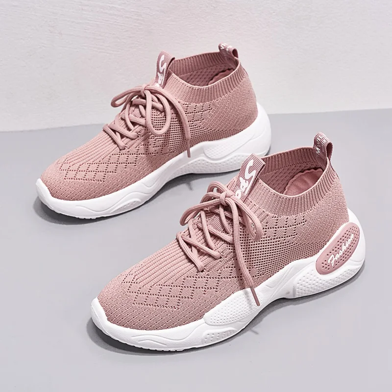 

Mo Lei bud fashion 2019 new mesh fitness shoes Korean version of the breathable muffin thick bottom wild student shoes