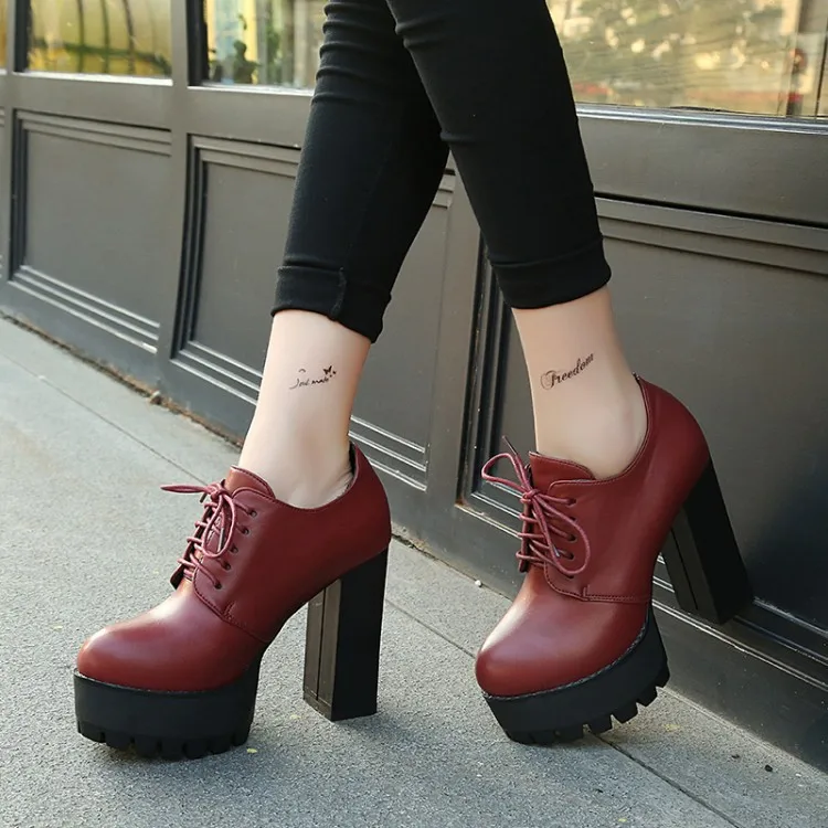 Europe And America 2019 Autumn And Winter New Style Ultra-High Heel Shoes Thick Bottomed Chunky-Heel Waterproof Platform Shoes L 
Europe And America 2019 Autumn And Winter New Style Ultra-High Heel Shoes Thick Bottomed Chunky-Heel Waterproof Platform Shoes L