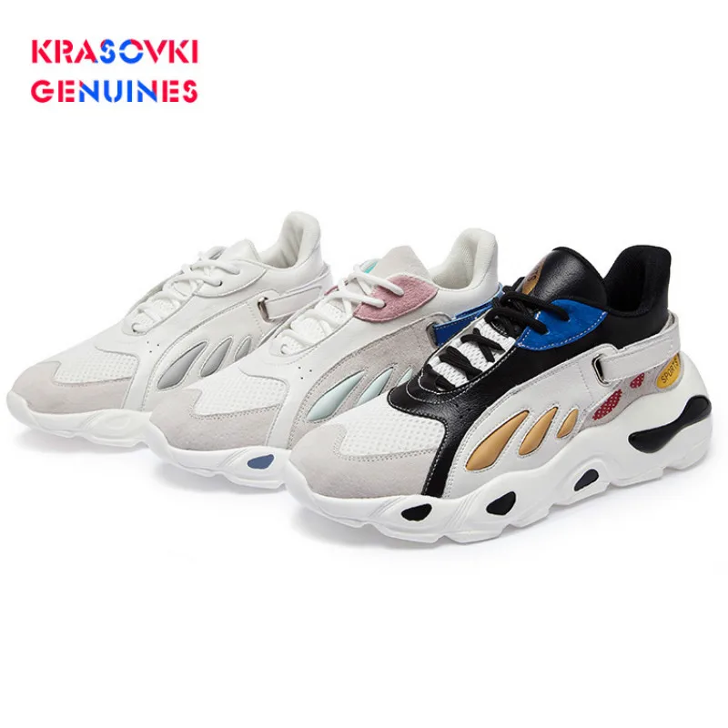 Krasovki Genuines Sneakers Women Autumn Fashion Dropshipping Mixed Colors Shallow Round Toe Mesh Thick Bottom Causal Shoes
Krasovki Genuines Sneakers Women Autumn Fashion Dropshipping Mixed Colors Shallow Round Toe Mesh Thick Bottom Causal Shoes
