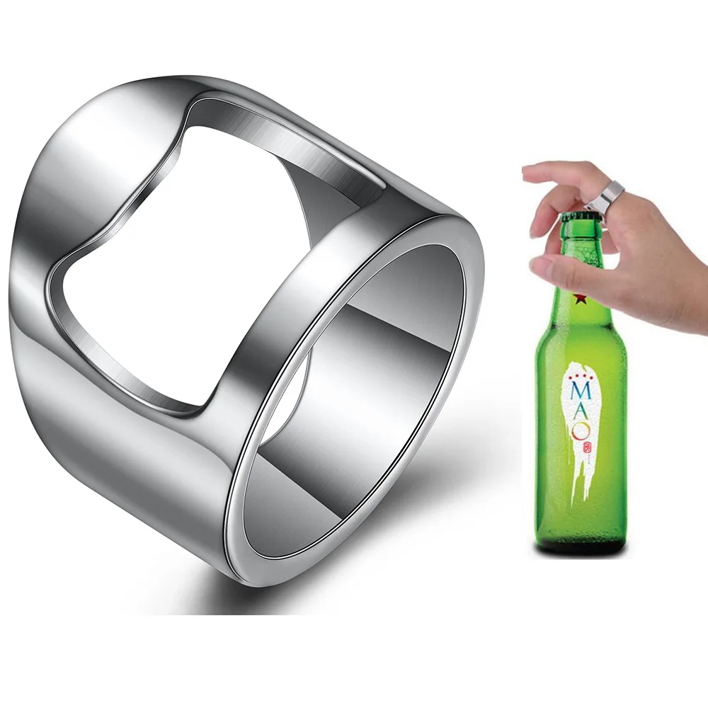 New Titanium Steel Bottle Opener Ring Stainless Steel Bottle Opener Ring Creative Bottle Opener
New Titanium Steel Bottle Opener Ring Stainless Steel Bottle Opener Ring Creative Bottle Opener