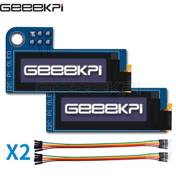 GeeekPi 2pcs 0.91 inch OLED Screen Module 128*32 3.3V I2C for Raspberry Pi 4 B / 3 B (+) / 2 B / Zero (W) / Beaglebone Black
GeeekPi 2pcs 0.91 inch OLED Screen Module 128*32 3.3V I2C for Raspberry Pi 4 B / 3 B (+) / 2 B / Zero (W) / Beaglebone Black